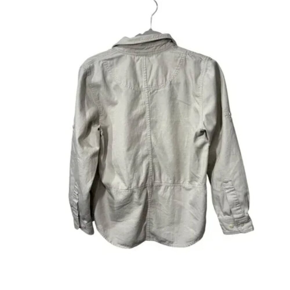 Lauren Ralph Lauren Beige Cotton Utility Shirt Womens S - Picture 3 of 4